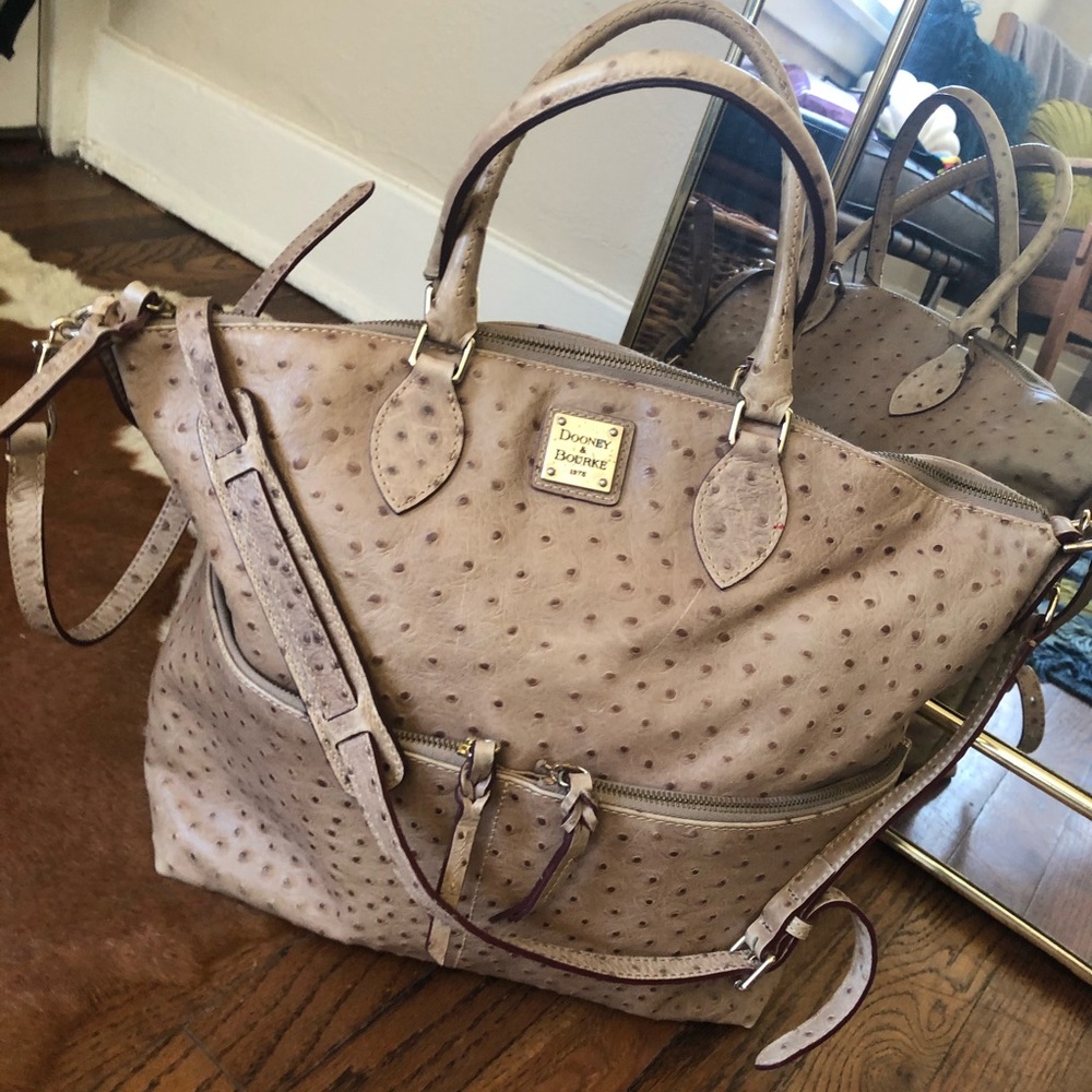 Downey & Bourke Ostrich Tote Purse